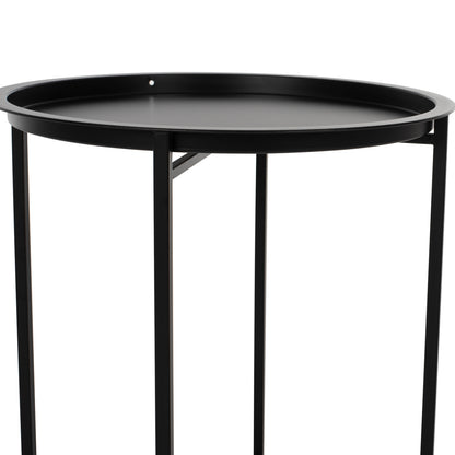 Table Foldable Metallic Black 45cm Hm5287.01