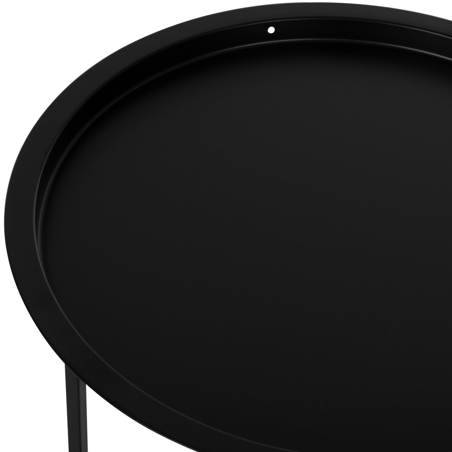 Table Foldable Metallic Black 45cm Hm5287.01