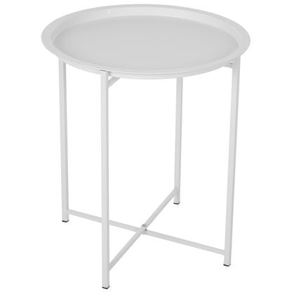 Table Foldable Metallic Grey '46cm Hm5287.02