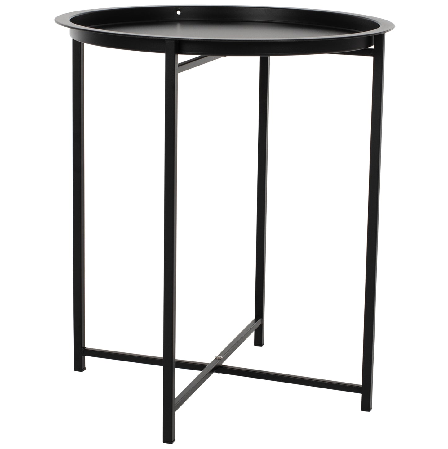 Table Foldable Metallic Black 45cm Hm5287.01