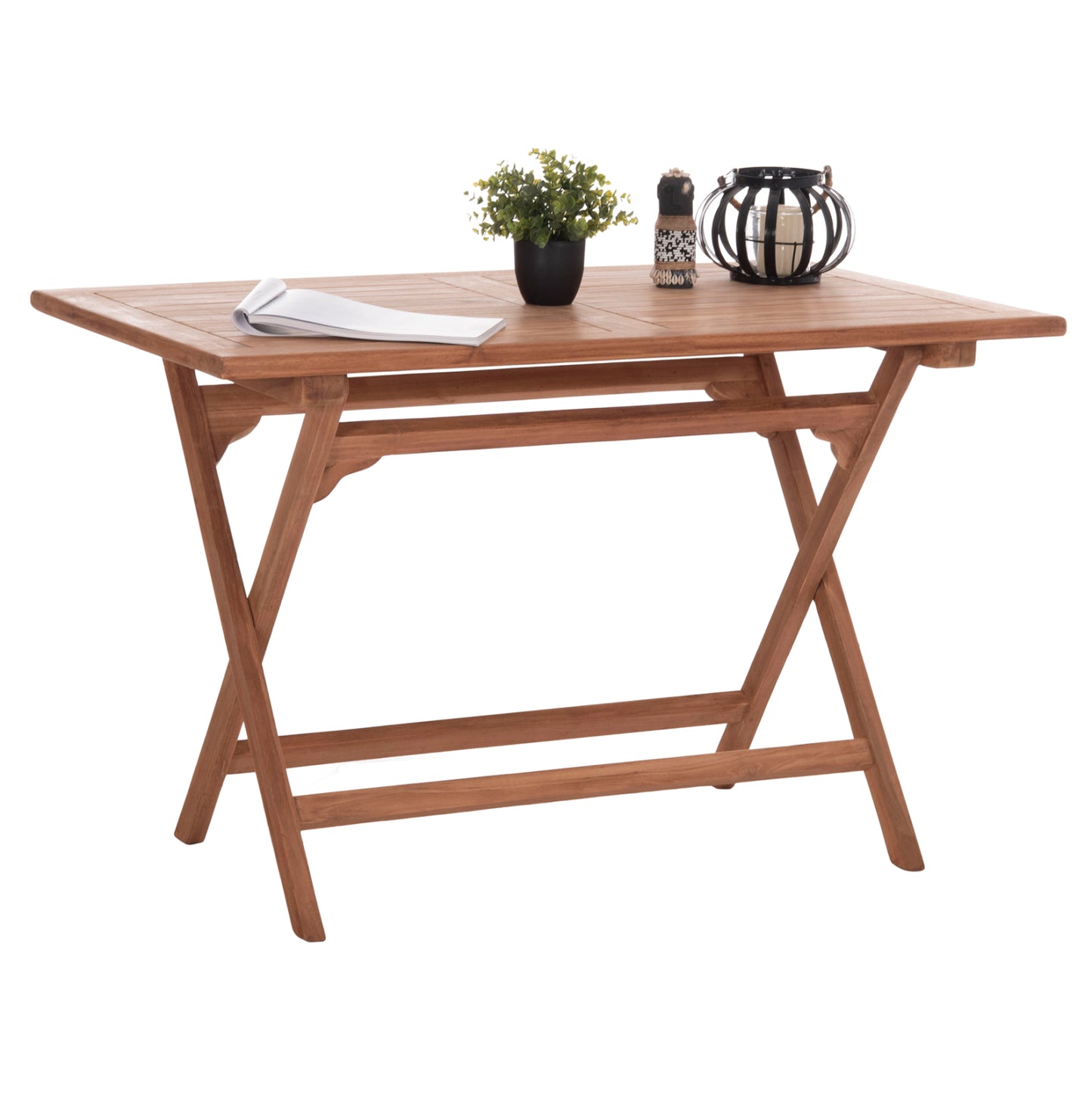 Foldable Rectangular Table Eris Hm18117 Teak Wood--natural Color 120x70x76hcm.