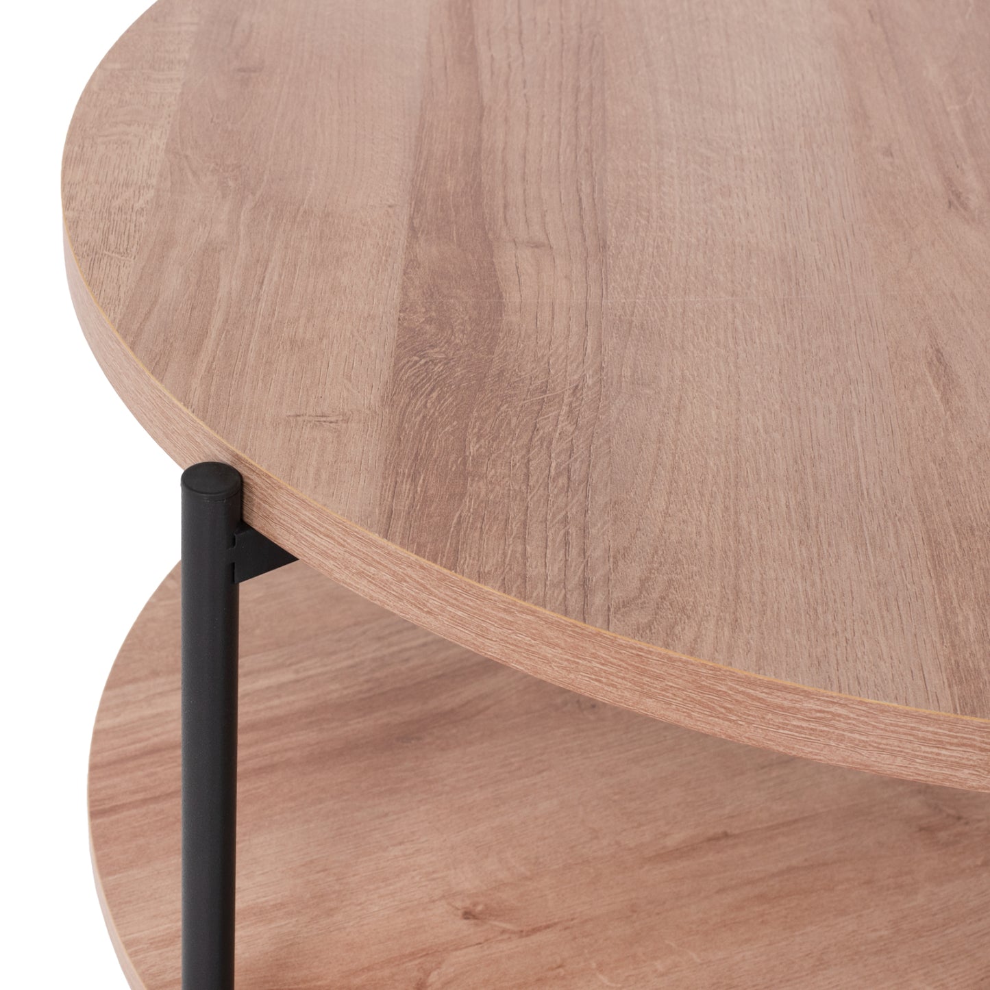 Living Room Table Matteo 2 Levels Round Hm8753.11 Φ75x40,5hcm.