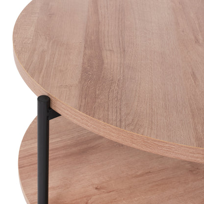 Living Room Table Matteo 2 Levels Round Hm8753.11 Φ75x40,5hcm.