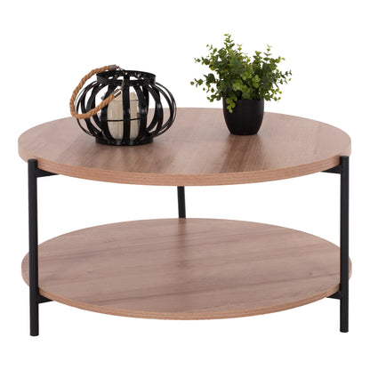 Living Room Table Matteo 2 Levels Round Hm8753.11 Φ75x40,5hcm.