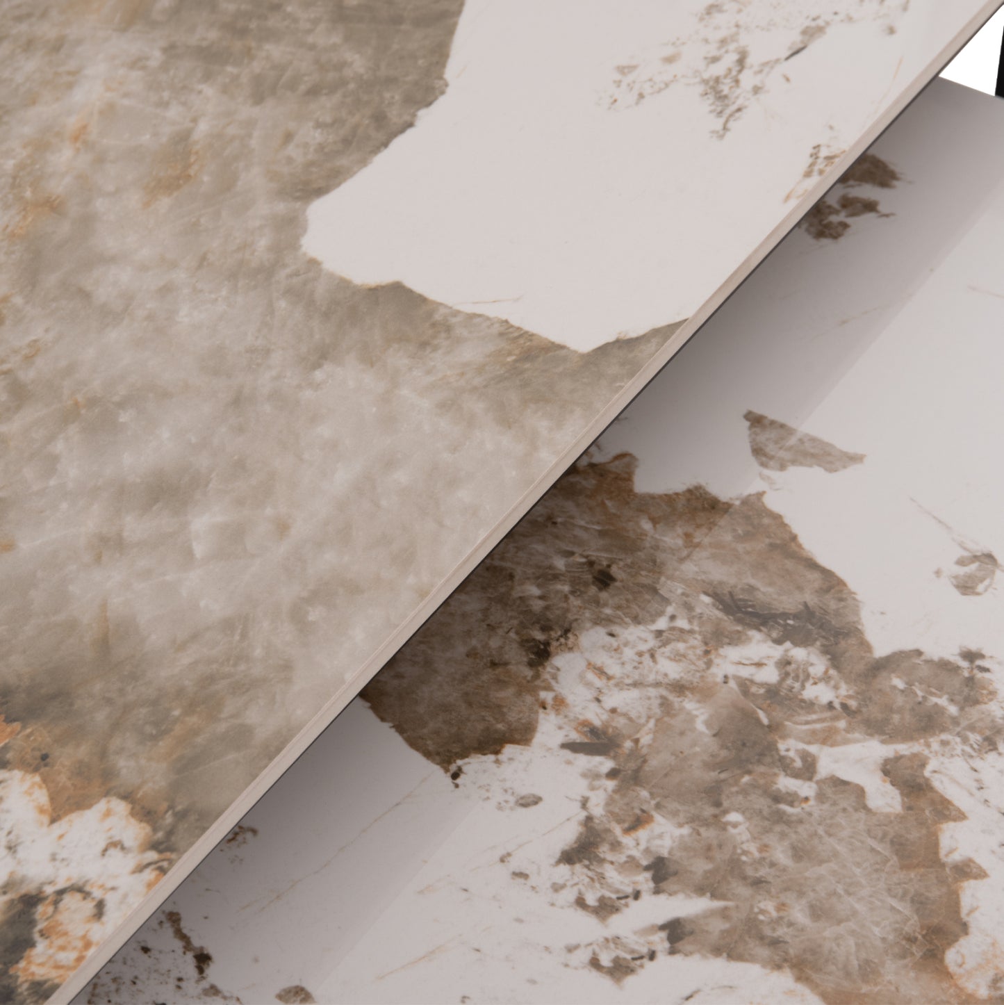 Coffee Tables 2pcs Terren Hm18365.01 Metal--sintered Stone In Pandora Color Scheme 120x70x45h