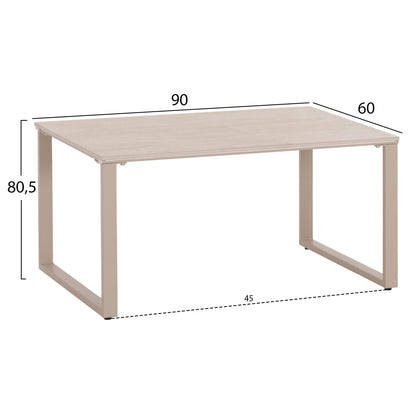 Coffee Tables 2pcs Terren Hm18365.02 Metal Beige--sintered Stone In Travertine Stone Scheme 120x70x45h