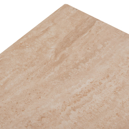 Coffee Tables 2pcs Terren Hm18365.02 Metal Beige--sintered Stone In Travertine Stone Scheme 120x70x45h