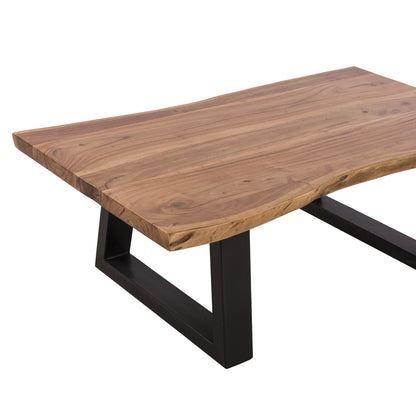 Coffee Table ΜΟΝΤΑΝΑ ΗΜ8166.11 Solid Acacia Wood-natural 115x63x40cm