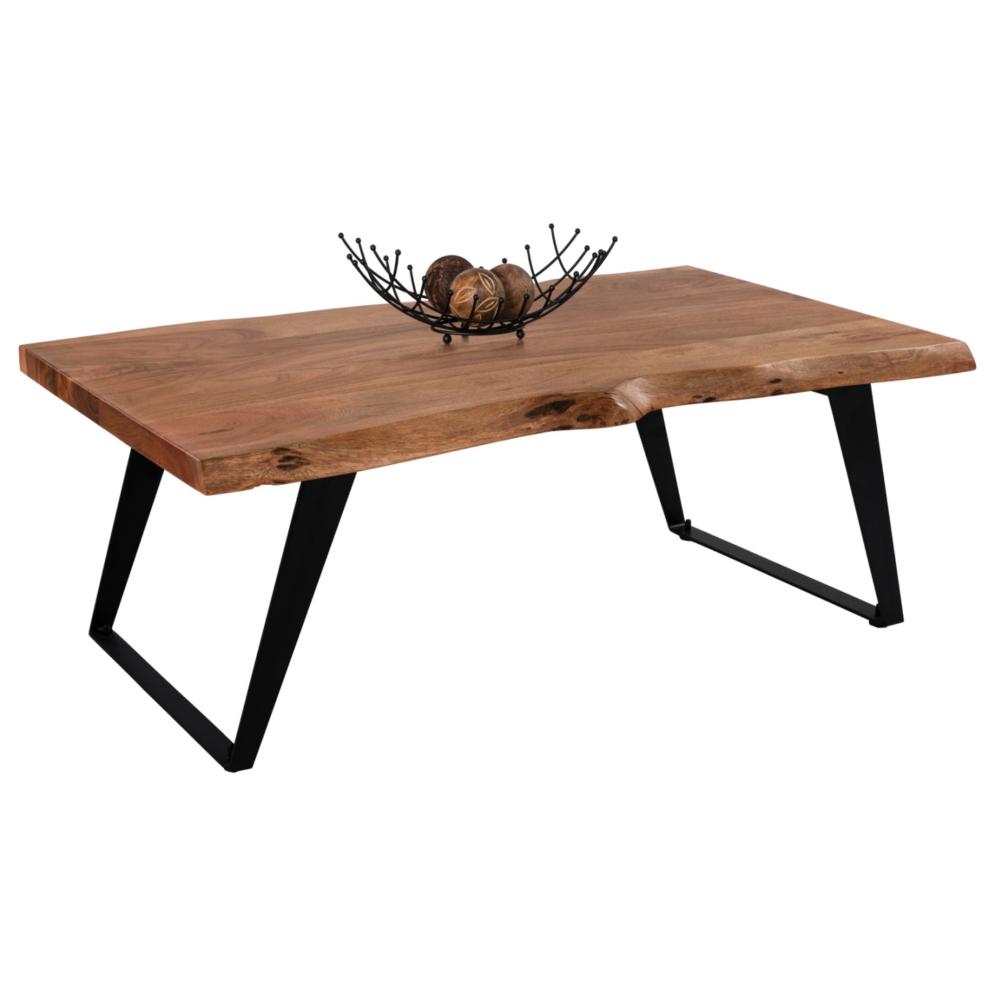 Coffee Table Alicia Hm8171.11 Solid Oak Wood 118x59x47 Cm.