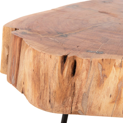 Coffee Table Solid Acacia Wood Hm8779.11 60x60x40h Cm.