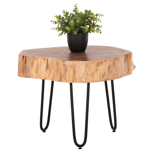 Coffee Table Solid Acacia Wood Hm8779.11 60x60x40h Cm.