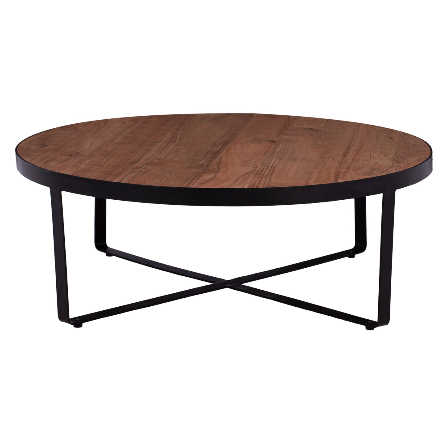 Coffee Table Atharva Hm8461.11 Solid Acacia Wood  Φ100x36cm