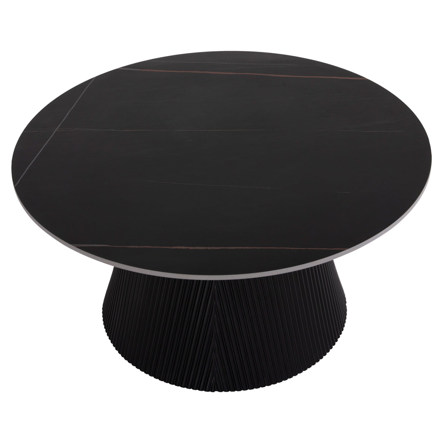 Coffee Table Duncan Hm18022.01 Ceramic Top-mdf Base-black Φ80x41hcm.