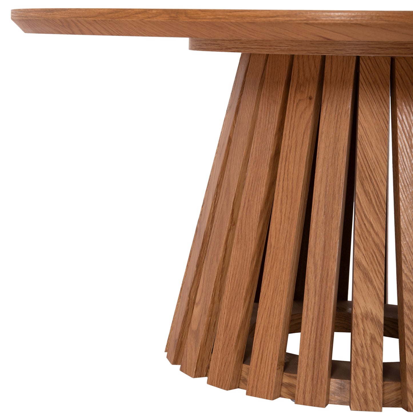 Coffee Table Fb918024 Mdf In Light Natural Wood Color Φ80x40,5hcm.