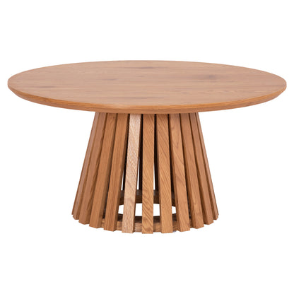 Coffee Table Fb918024 Mdf In Light Natural Wood Color Φ80x40,5hcm.
