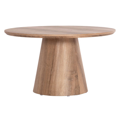 Coffee Table Karan Hm18028 Mdf In Natural Wood Color Φ80x45,5hcm.