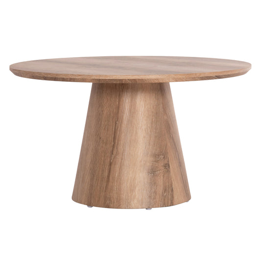 Coffee Table Karan Hm18028 Mdf In Natural Wood Color Φ80x45,5hcm.