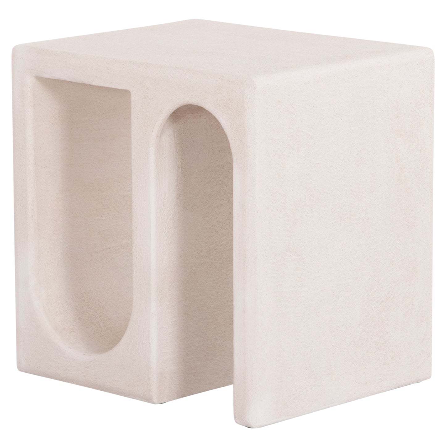 Coffee Table Series Santorini Hm18070 Mdf In Off-white Color 48x38x48,5hcm.