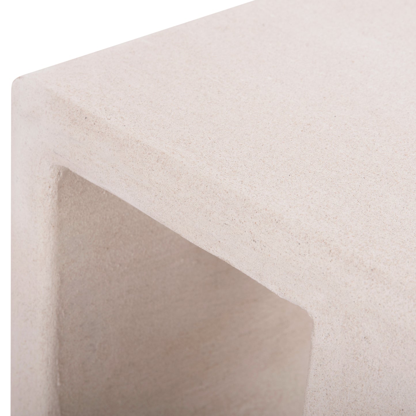 Coffee Table Series Santorini Hm18070 Mdf In Off-white Color 48x38x48,5hcm.