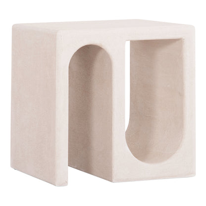 Coffee Table Series Santorini Hm18070 Mdf In Off-white Color 48x38x48,5hcm.