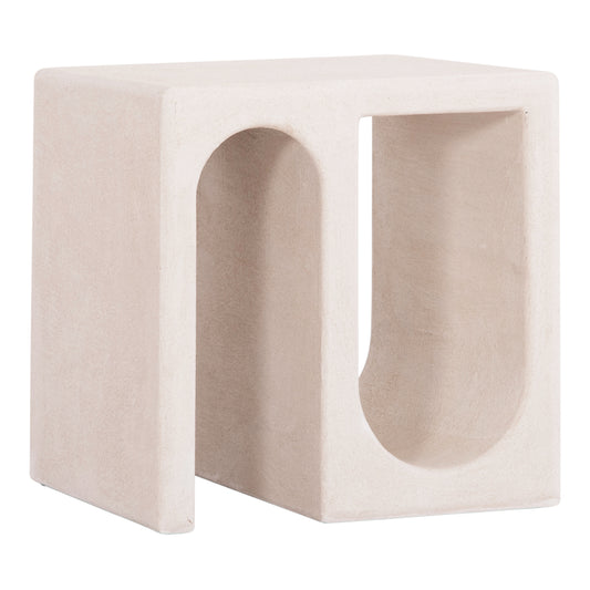 Coffee Table Series Santorini Hm18070 Mdf In Off-white Color 48x38x48,5hcm.