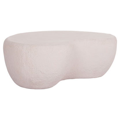 Coffee Table Gerson Hm18151.02l Fiber Cement In White--122x78,5x40hcm.