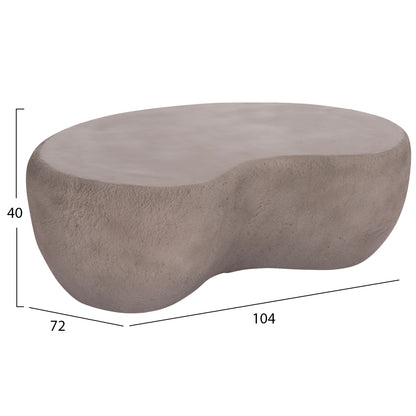 Coffee Table Gerson Hm18151.03s Fiber Cement In Grey--104x72x40hcm.