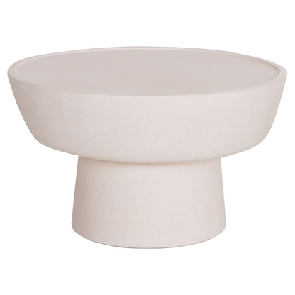 Coffee Table Pirson Hm18155.02 Fiber Cement In White--Φ60x36hcm.