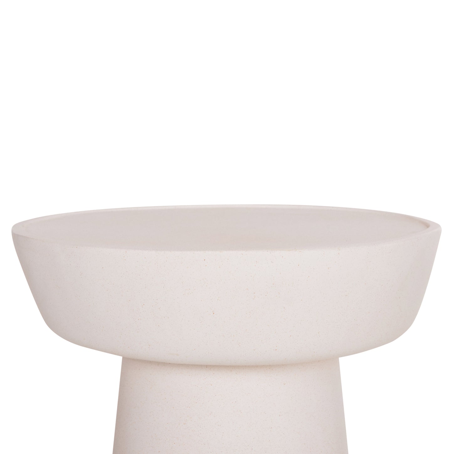 Coffee Table Pirson Hm18155.02 Fiber Cement In White--Φ60x36hcm.