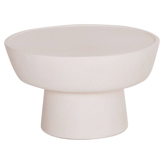 Coffee Table Pirson Hm18155.02 Fiber Cement In White--Φ60x36hcm.