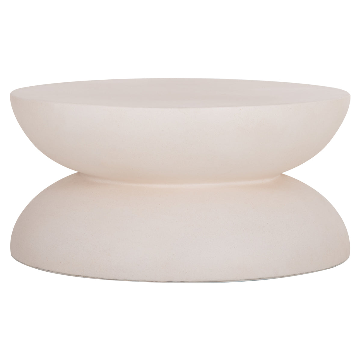 Coffee Table Round Anna Hm18158.02 Fiber Cement In White--Φ92x44.5hcm.