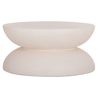 Coffee Table Round Anna Hm18158.02 Fiber Cement In White--Φ92x44.5hcm.