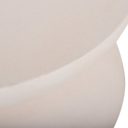 Coffee Table Round Anna Hm18158.02 Fiber Cement In White--Φ92x44.5hcm.