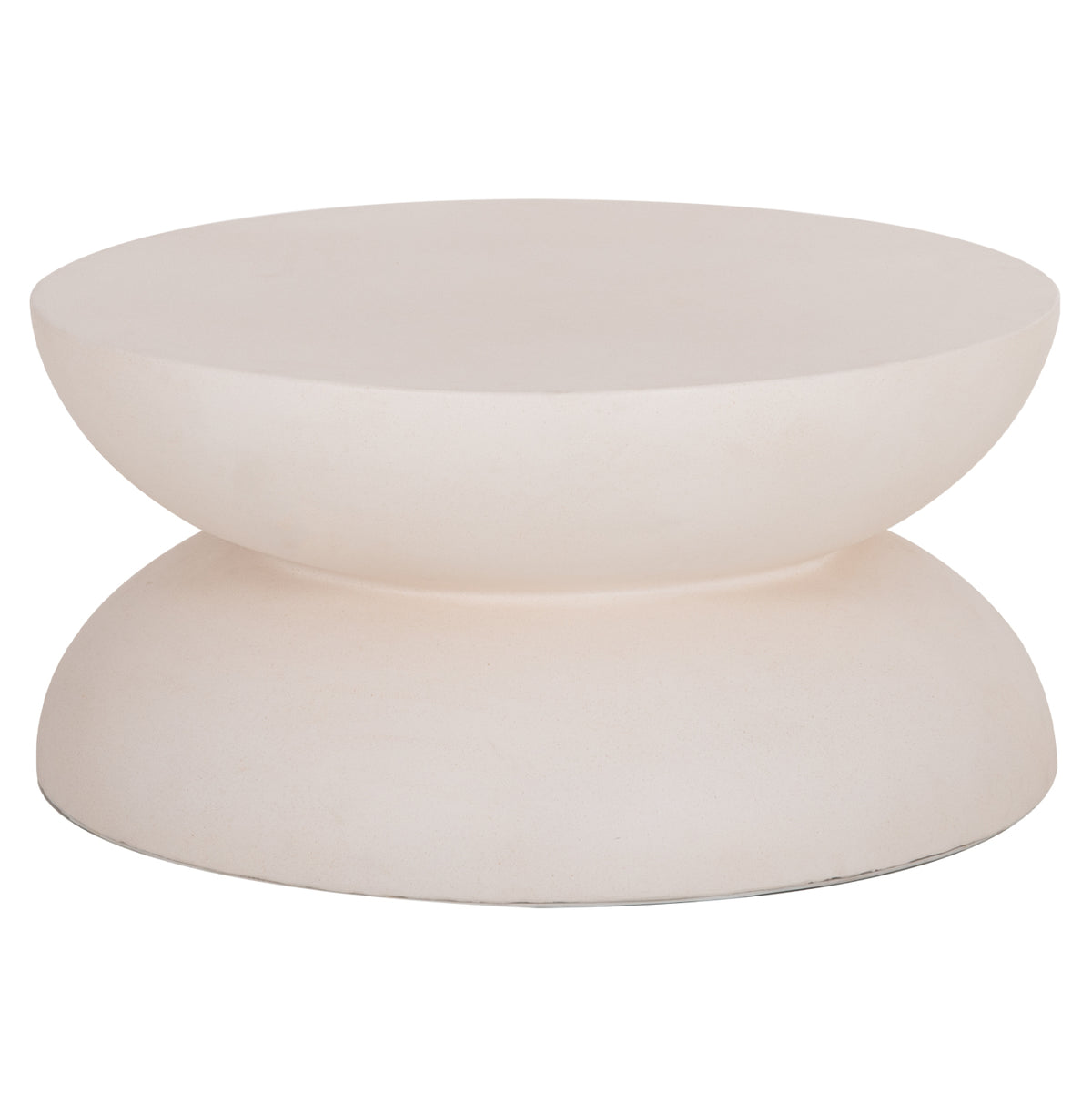 Coffee Table Round Anna Hm18158.02 Fiber Cement In White--Φ92x44.5hcm.