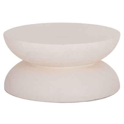 Coffee Table Round Anna Hm18158.02 Fiber Cement In White--Φ92x44.5hcm.