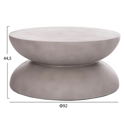 Coffee Table Round Anna Hm18158.03 Fiber Cement In Grey--Φ92x44.5hcm.