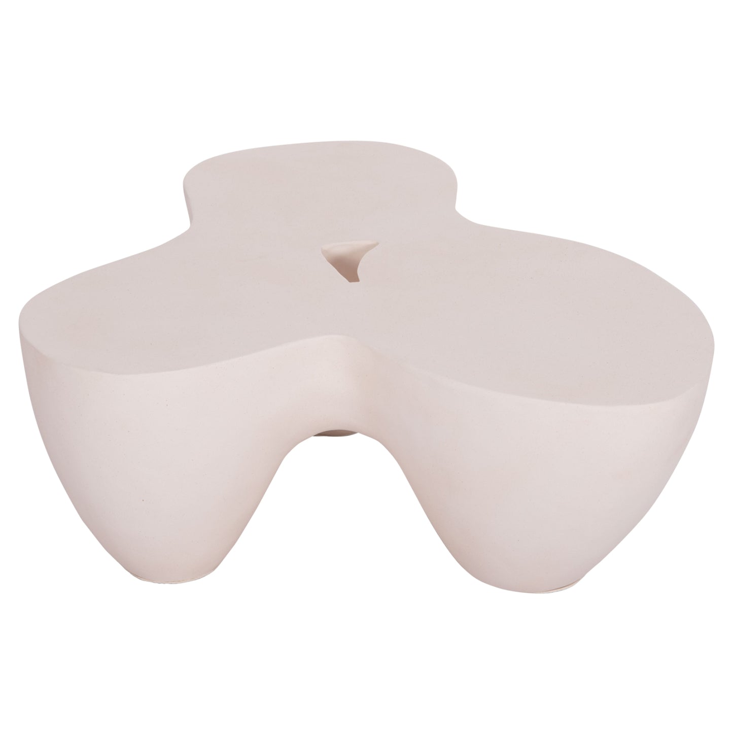 Coffee Table Sallen Hm18161.02 Fiber Cement In White--108x94x38.5hcm.