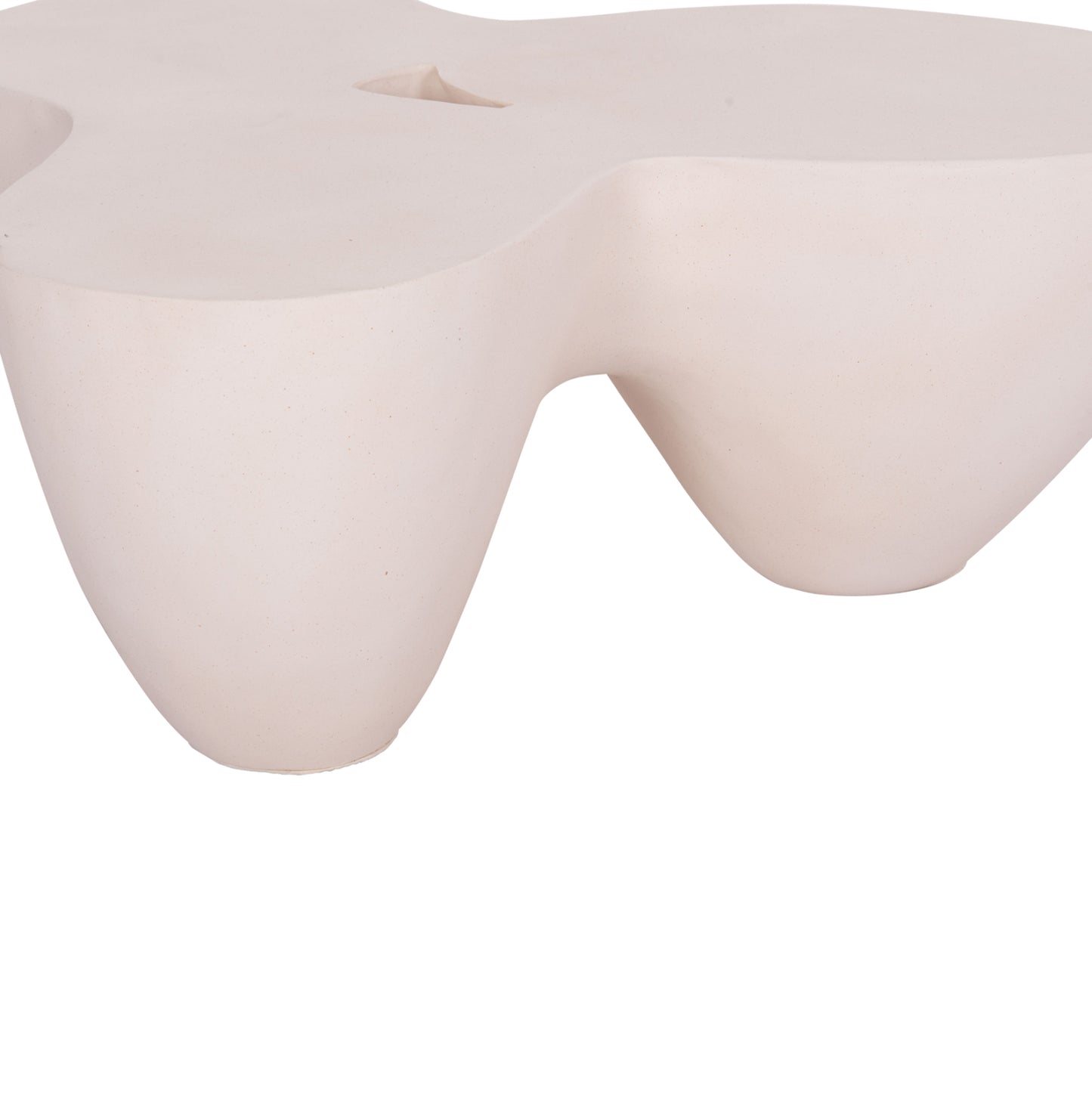 Coffee Table Sallen Hm18161.02 Fiber Cement In White--108x94x38.5hcm.