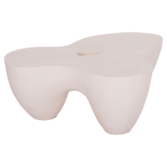 Coffee Table Sallen Hm18161.02 Fiber Cement In White--108x94x38.5hcm.