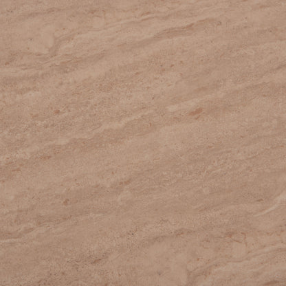 Coffee Table Twil Hm18325 Ceramic Top In Travertine Stone Look--mdf Base Φ80x40hcm.
