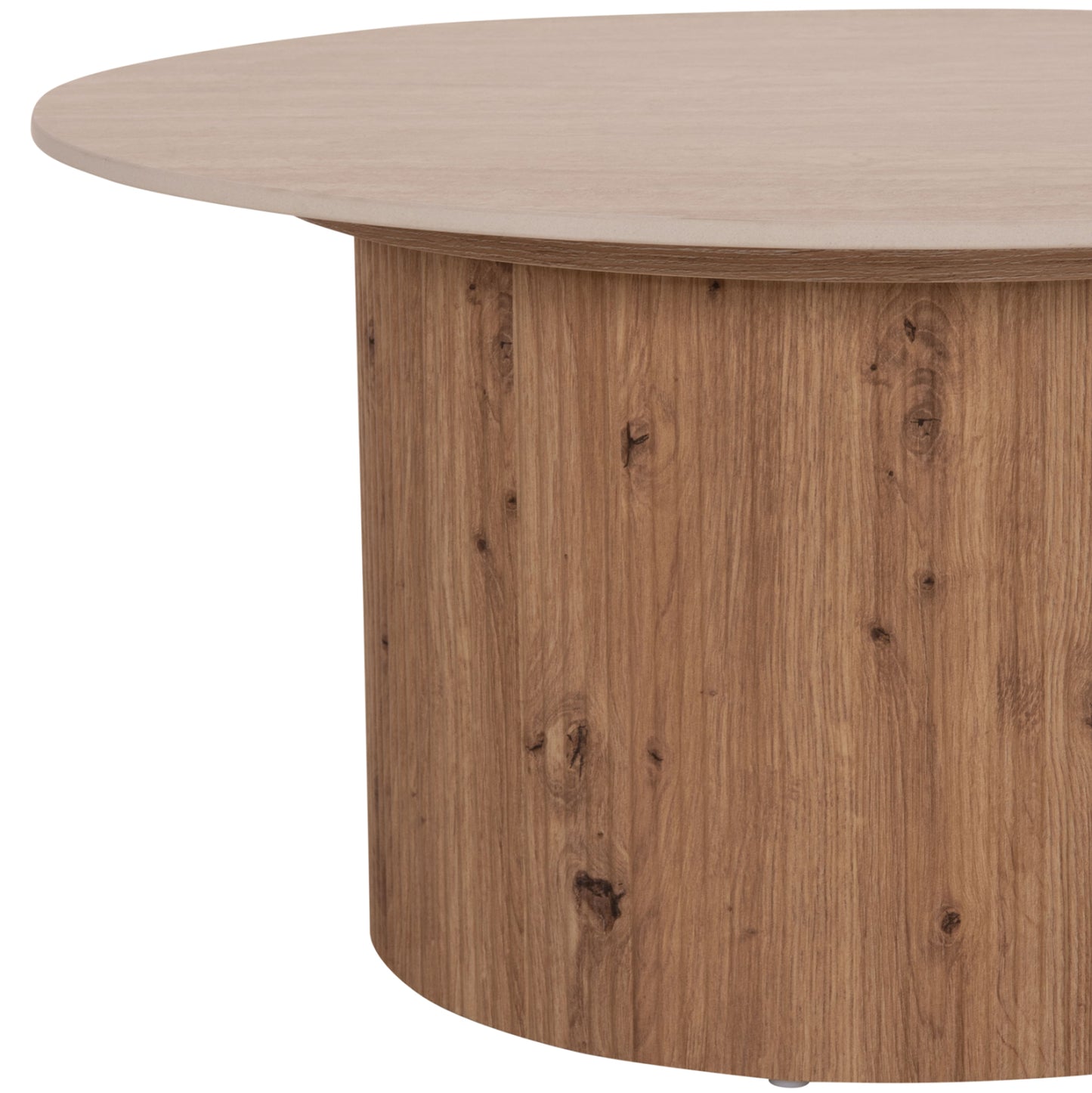 Coffee Table Twil Hm18325 Ceramic Top In Travertine Stone Look--mdf Base Φ80x40hcm.