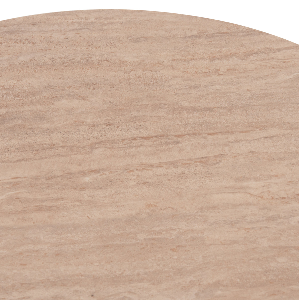 Coffee Table Venera Hm18441 Ceramic Top With Travertine Stone Look--mdf Base Walnut Φ80x42h