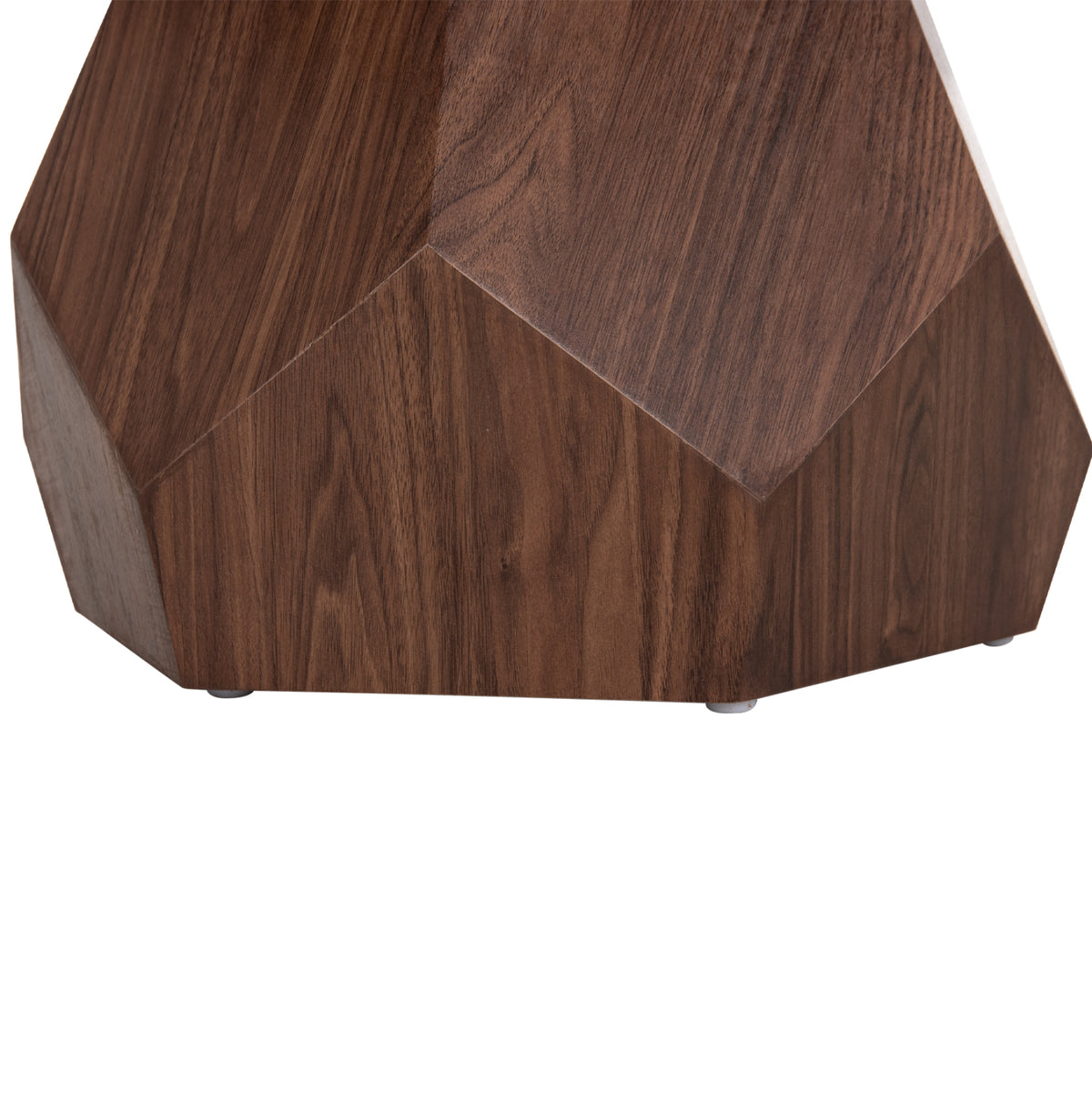 Coffee Table Venera Hm18441 Ceramic Top With Travertine Stone Look--mdf Base Walnut Φ80x42h