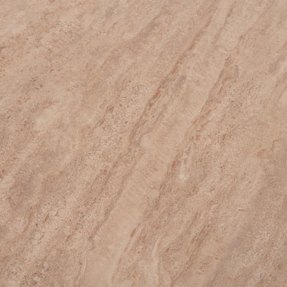 Coffee Table Venera Hm18441 Ceramic Top With Travertine Stone Look--mdf Base Walnut Φ80x42h