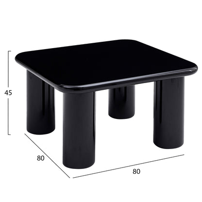 Coffee Table Solna Hm18453.02 Mdf In Glossy Black 80x80x45hcm.