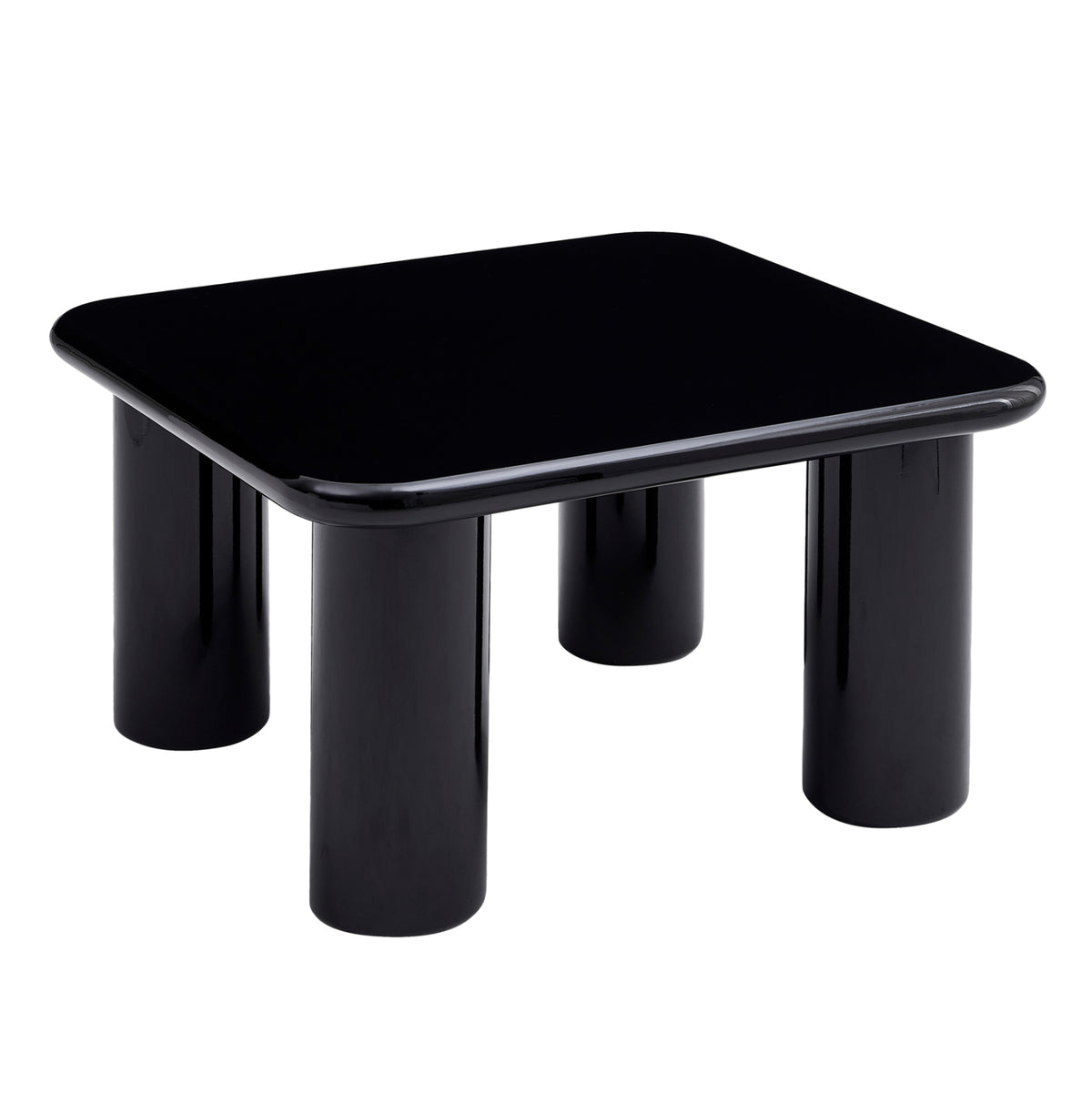 Coffee Table Solna Hm18453.02 Mdf In Glossy Black 80x80x45hcm.