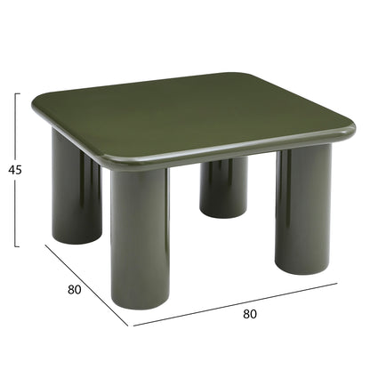 Coffee Table Solna Hm18453.07 Mdf In Glossy Olive Green 80x80x45hcm.