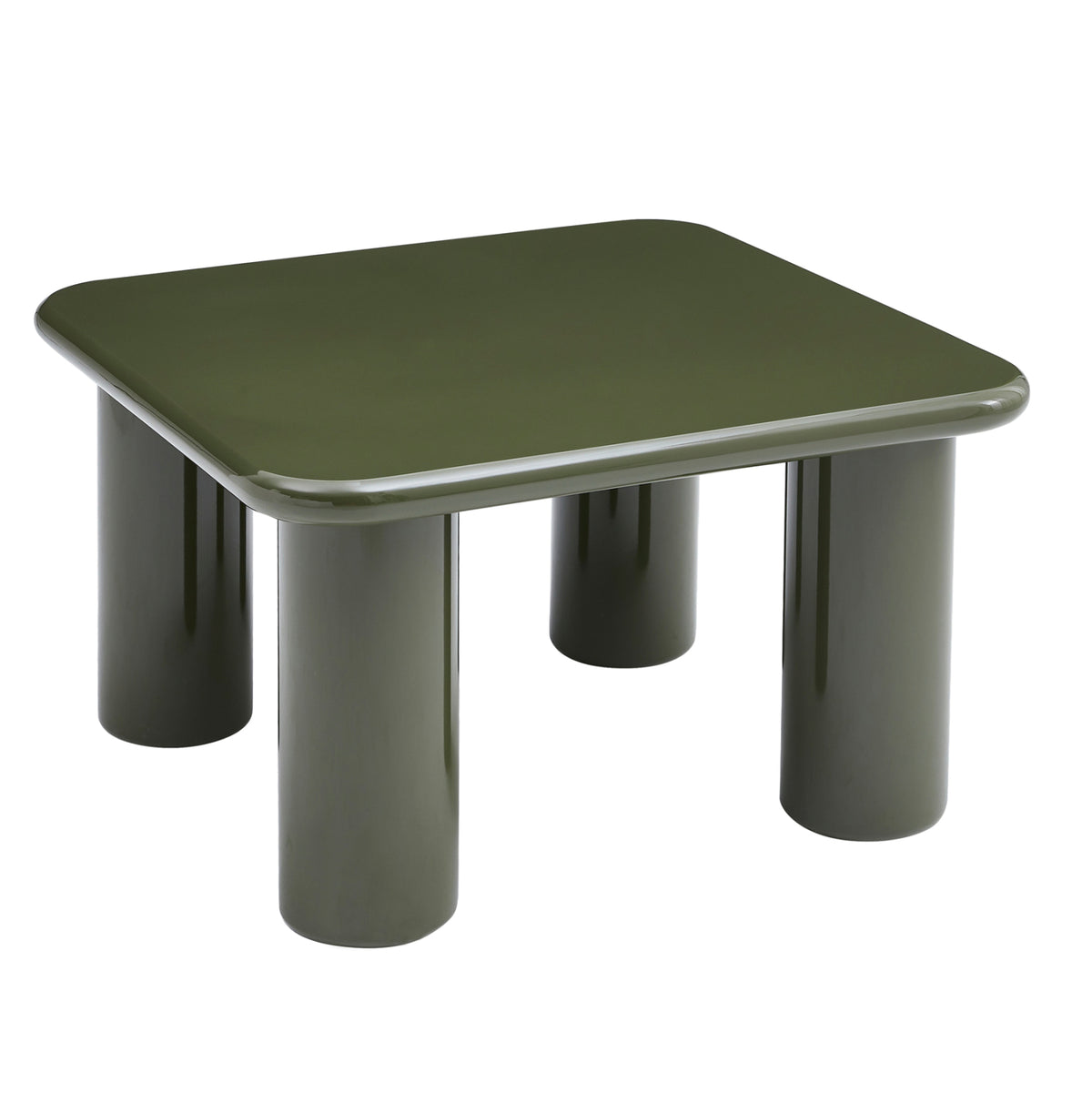 Coffee Table Solna Hm18453.07 Mdf In Glossy Olive Green 80x80x45hcm.