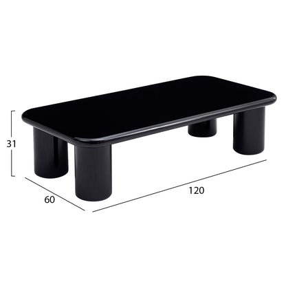 Coffee Table Solna Hm18454.02 Mdf In Glossy Black 120x60x31hcm.