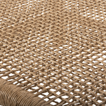 Coffee Table Londer Hm5985 Teak Wood-synthetic Rattan-natural 119x79.5x41hm.